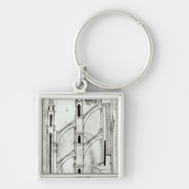 Section of the wall and arch key ring (Front)