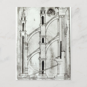 Section of the wall and arch postcard