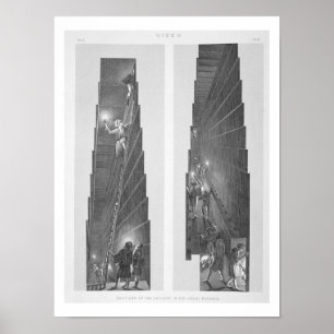 Sections of the Gallery in the Great Pyramid, Gize Poster