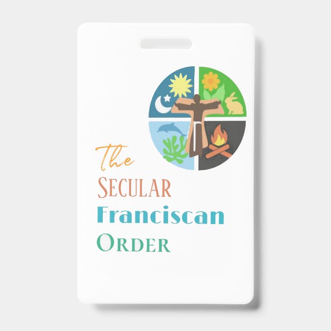Secular Franciscan Order  ID Badge (Front)