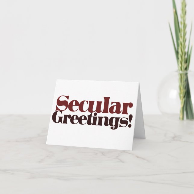 Secular Greetings Holiday Card (Front)