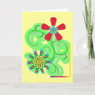 Secular Humanist & Atheist Symbol Flowers Card