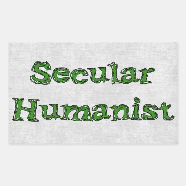 Secular Humanist Rectangular Sticker (Front)
