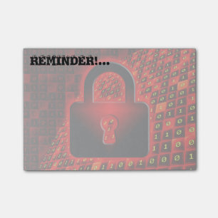 Secure data post-it notes