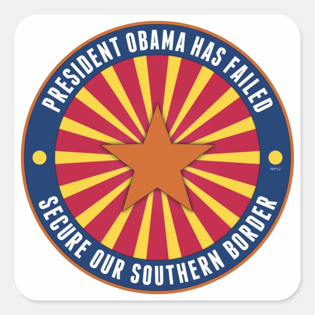Secure Our Southern Border Square Sticker (Front)