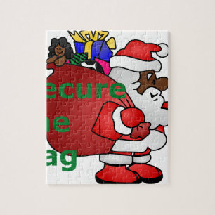 secure the bag black santa jigsaw puzzle