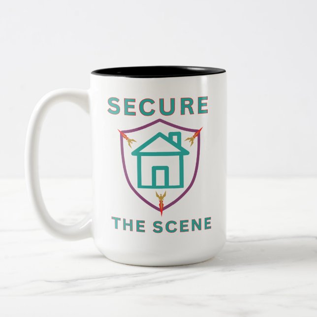 Secure The Scene Two-Tone Coffee Mug (Left)