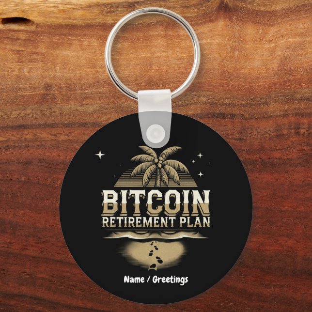 Secure Your Future with a Bitcoin Retirement Plan Key Ring (Front)