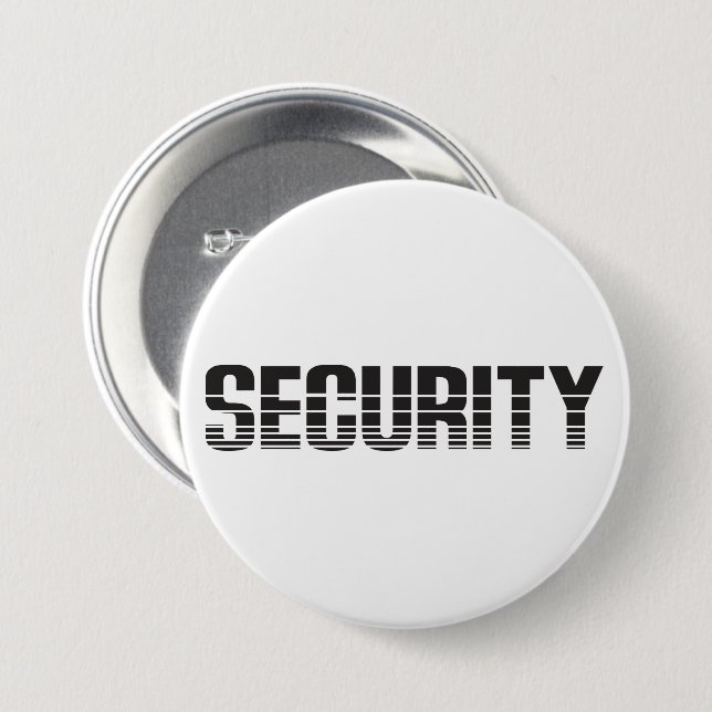 Security 7.5 Cm Round Badge (Front & Back)