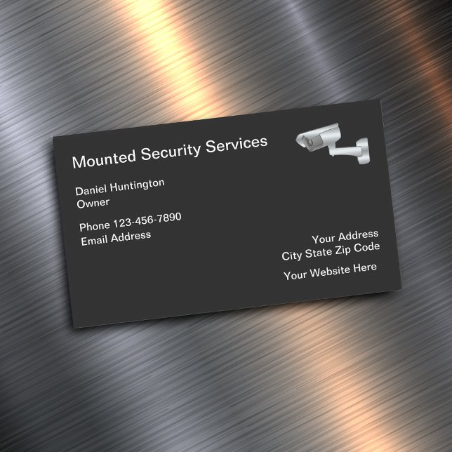Security And Surveillance Services Magnetic Business Card (Creator Uploaded)