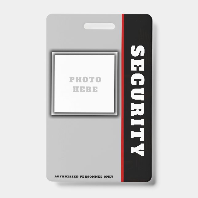 SECURITY BADGE ID BADGE (Front)