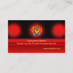Security Bear doorman in bib overalls Business Card