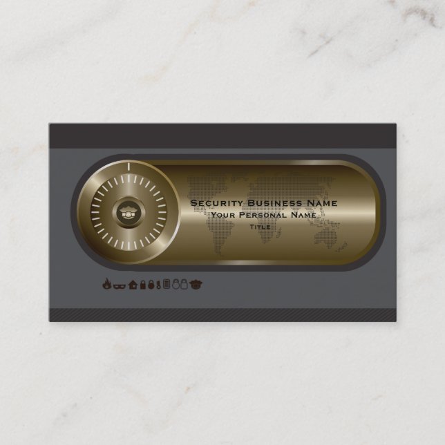 Security  Business Business Card (Front)