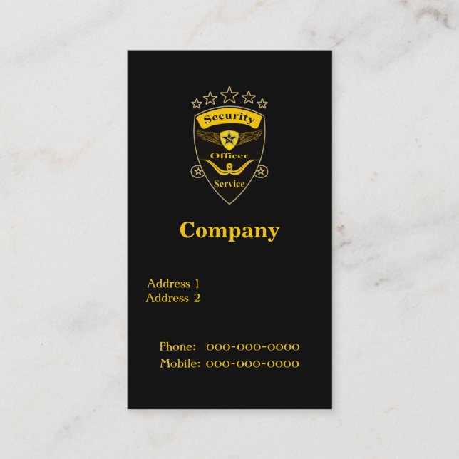 Security Business Card (Front)
