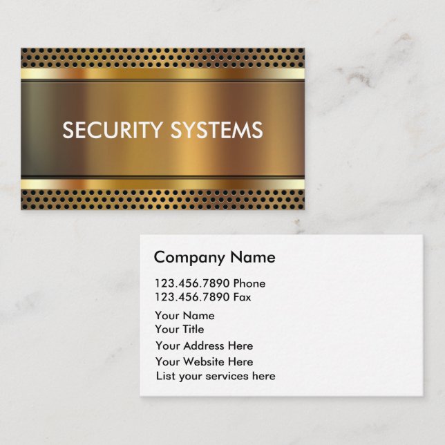 Security Business Cards (Front/Back)