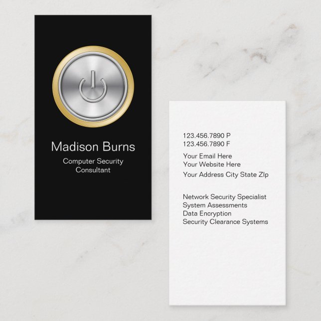 Security Business Cards (Front/Back)
