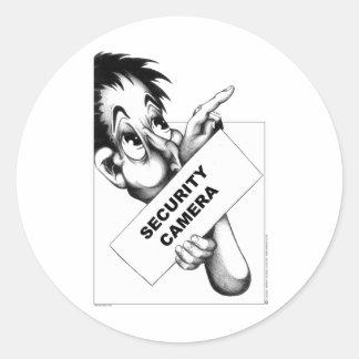 Security Camera Classic Round Sticker