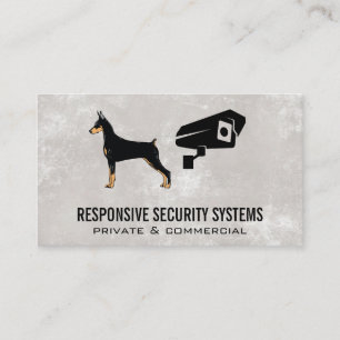 Security Camera Dog Logo Business Card