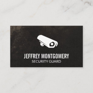 Security Camera Grunge Background Business Card