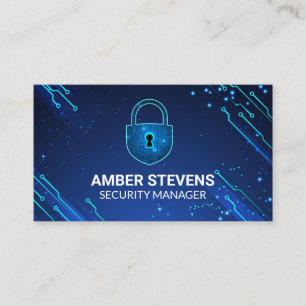 Security Camera Icon   Modern Tech Business Card