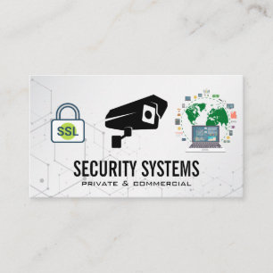 Security Camera Lock Data Security Global Business Card