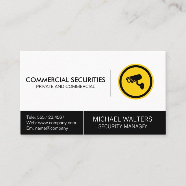 Security Camera Logo Business Card (Front)