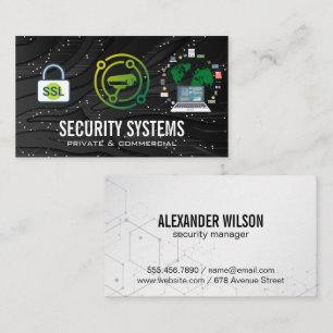Security Camera Tech Data Security Business Card