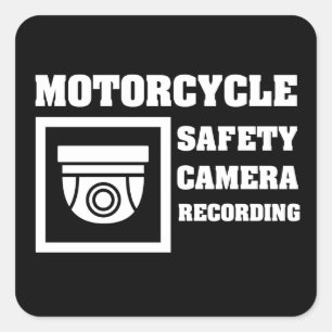Security Camera Warning Square Sticker