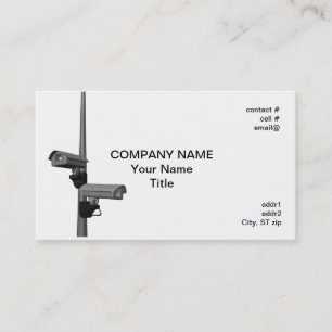 security cameras on pole business card
