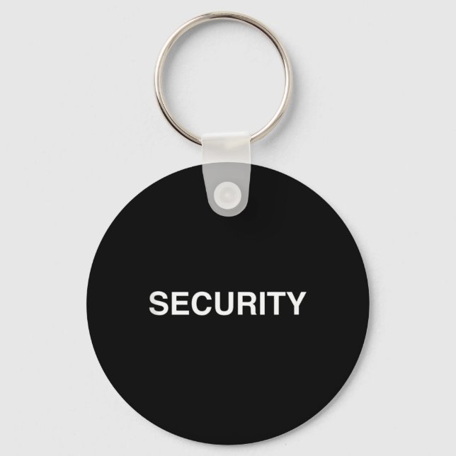 Security - Celebrity Bodyguard Funny Halloween Key Ring (Front)