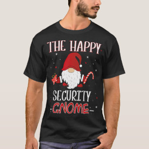 Security Christmas Gnome Costume Matching Family T-Shirt