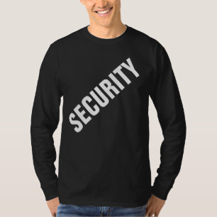 Security Double Sided Print Long Sleeve Mens T-Shirt