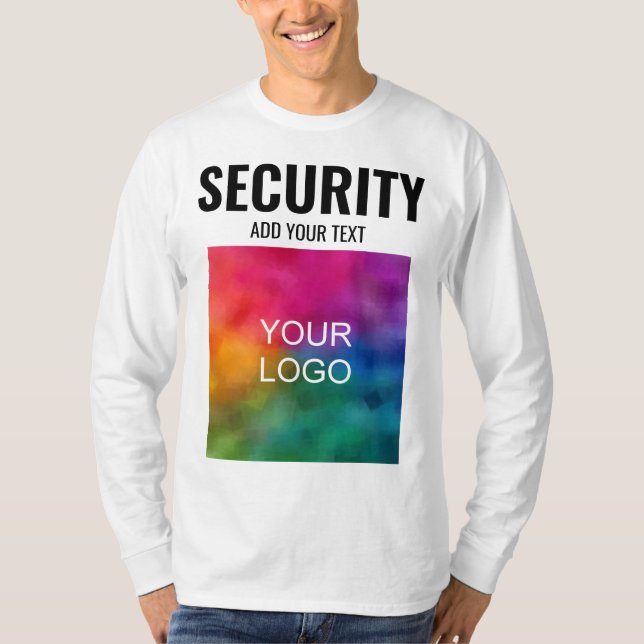 Security Double Sided Template Modern Mens T-Shirt (Front)