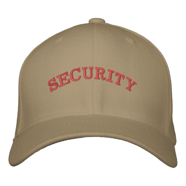 Security Embroidered Baseball Cap (Front)