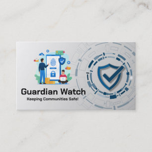 Security Fingerprint Scan Graphics Technology Business Card