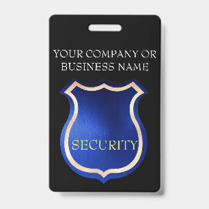 Security Guard Badge with Company Name ID Badge