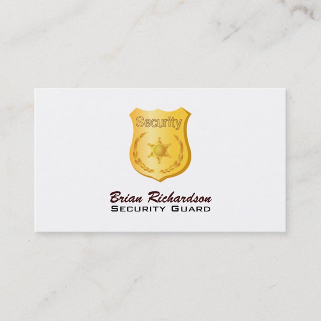 Security Guard Business Cards (Front)