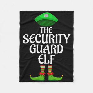 Security Guard Elf Matching Family Group Christmas Fleece Blanket
