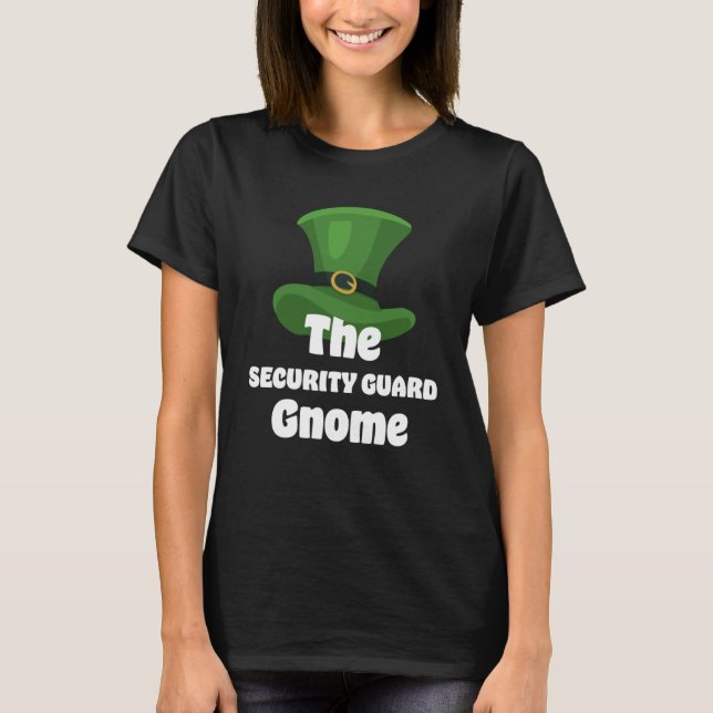 Security Guard Gnome St Patricks Day T-Shirt (Front)