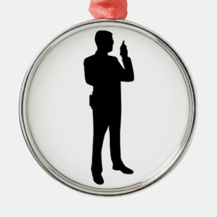 Security guard metal ornament