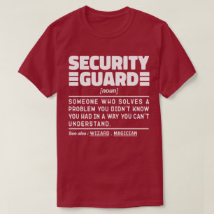 Security Guard Noun Night Watchman Cool Father T-Shirt