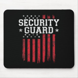 Security Guard Proud American Flag Usa Patriot Pat Mouse Pad