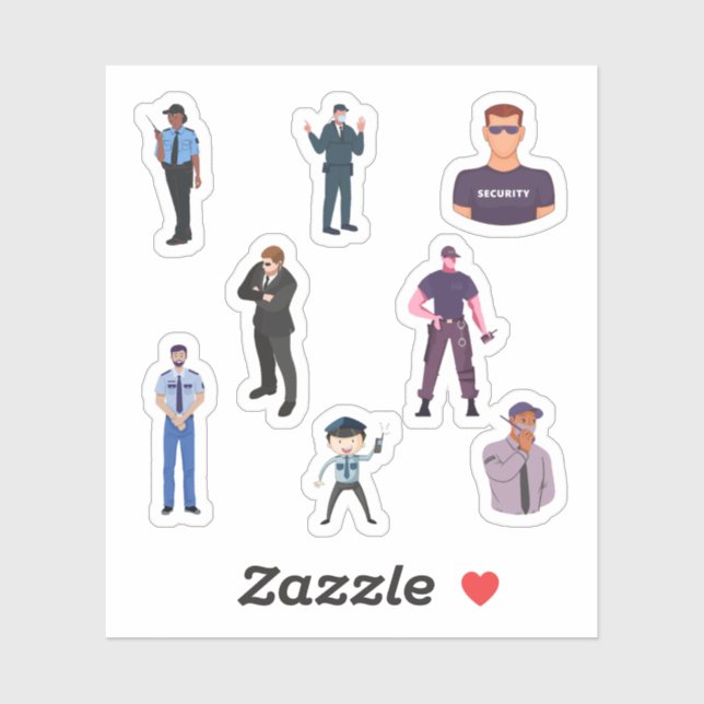 Security Guard Stickers (Sheet)