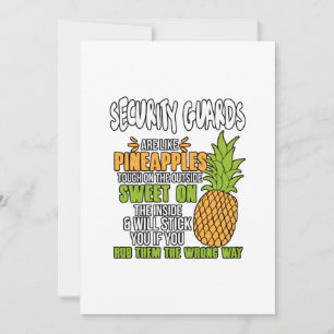 Security Guards Are Like Pineapples. Holiday Card