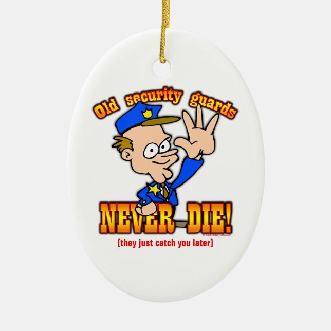 Security Guards Ceramic Tree Decoration (Front)