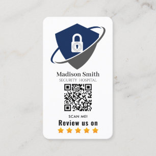 SECURITY  HOSPITAL review QR Code  Business Card