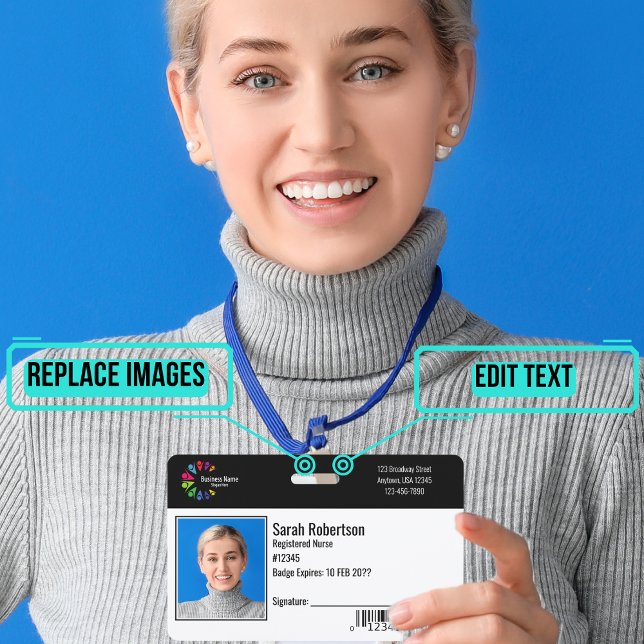 Security ID Employee Badge - Horizontal (Please enjoy our badge and see all colors and shapes in the collection.)