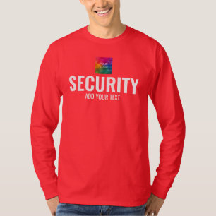 Security Member Staff Mens Red Template Modern T-Shirt