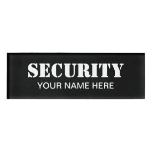 Security name tag badge for safety guard