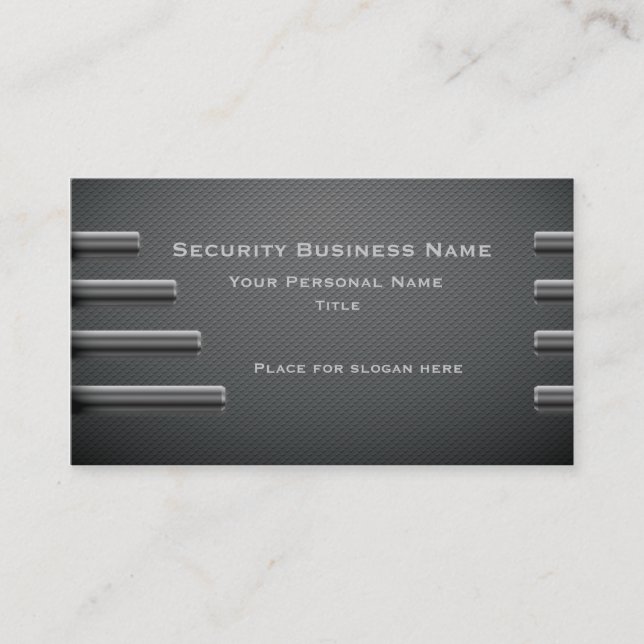 Security Service Business Business Card (Front)